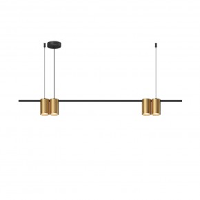 DK4061-BK+SG Подвесной светильник ORBIT, IP20, 4xGU10 LED до 15 Вт, черный + сатинированное золото, алюминий в Игре - igra.ok-mebel.com | фото 3