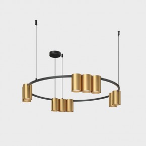 DK4065-BK+SG Подвесной светильник ORBIT , IP20, 10xGU10 LED до 15 Вт, черный + сатинированное золото, алюминий в Игре - igra.ok-mebel.com | фото 2