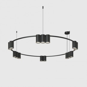 DK4067-BK Подвесной светильник ORBIT, IP20, 15xGU10 LED до 15 Вт, черный матовый, алюминий в Игре - igra.ok-mebel.com | фото