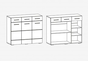 Фиеста №13 Комод глухой (Венге/Белый глянец) в Игре - igra.ok-mebel.com | фото 1