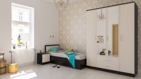 Фиеста Кровать 0900, цвет венге/дуб лоредо, ШхГхВ 93,5х203,5х80 см., сп.м. 900х2000 мм., без матраса, основание есть в Игре - igra.ok-mebel.com | фото 5