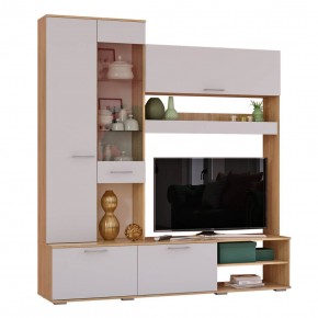 ФЛАЙ Центральная секция ЦС-01 (дуб сонома/белый) в Игре - igra.ok-mebel.com | фото