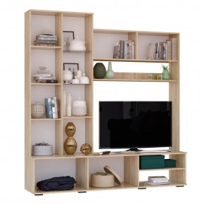 ФЛАЙ Центральная секция ЦС-01 (дуб сонома/белый) в Игре - igra.ok-mebel.com | фото 3