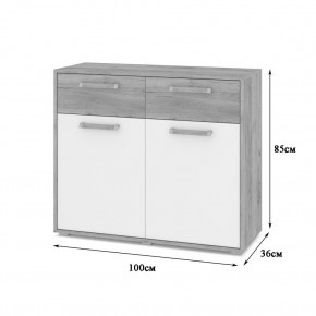 ФЛОРИДА Гостиная (модульная) дуб серый/белый в Игре - igra.ok-mebel.com | фото 6