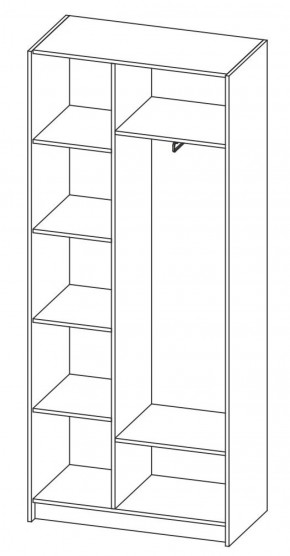 Гостиная Дарья Шкаф (полки + выдвижная штанга) в Игре - igra.ok-mebel.com | фото 3