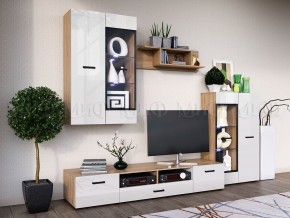 Гостиная Нэнси NEW Вариант №1 ЛДСП (Белый глянец/Сонома) в Игре - igra.ok-mebel.com | фото