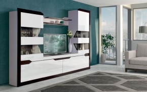 Гостиная Ронда 2 Белый глянец/венге в Игре - igra.ok-mebel.com | фото