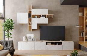 Гостиная Скайлайн набор ДБ- 1 (дуб сонома светлый/белый) в Игре - igra.ok-mebel.com | фото
