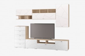 Гостиная Скайлайн набор ДБ- 2 (дуб сонома светлый/белый) в Игре - igra.ok-mebel.com | фото