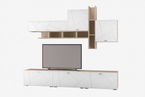 Гостиная Скайлайн набор ДБ- 3 (дуб сонома светлый/белый) в Игре - igra.ok-mebel.com | фото