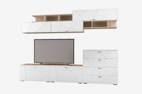Гостиная Скайлайн набор ДБ- 4 (дуб сонома светлый/белый) в Игре - igra.ok-mebel.com | фото