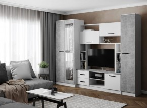 Гостиная СОЛО ЛДСП Белый /ЛДСП Ателье светлое в Игре - igra.ok-mebel.com | фото