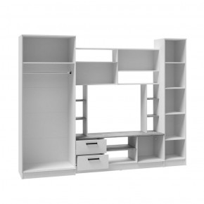 Гостиная СОЛО ЛДСП Белый /ЛДСП Ателье светлое в Игре - igra.ok-mebel.com | фото 2