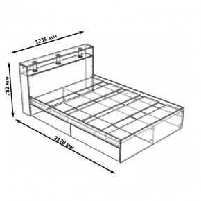 Камелия Кровать 1200, цвет дуб сонома, ШхГхВ 123,5х217х78,2 см., сп.м. 1200х2000 мм., без матраса, основание есть в Игре - igra.ok-mebel.com | фото 5