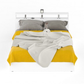 Камелия Кровать 1600, цвет белый, ШхГхВ 163,5х217х78,2 см., сп.м. 1600х2000 мм., без матраса, основание есть в Игре - igra.ok-mebel.com | фото