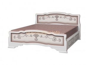КАРИНА-6 Кровать из массива 1800 (Дуб молочный) с 2-мя ящиками в Игре - igra.ok-mebel.com | фото