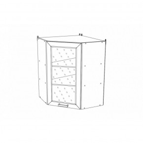 КГ "Агава" ВВУС550 Шкаф навесной угловой h 900 Лиственница темная в Игре - igra.ok-mebel.com | фото