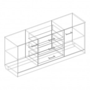 Комод 2 ств. с 3 ящиками "Милана" в Игре - igra.ok-mebel.com | фото 2