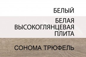 Комод 2D-1S/TYP 34, LINATE ,цвет белый/сонома трюфель в Игре - igra.ok-mebel.com | фото 3