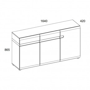 Комод 3D-2S/TYP 40, LINATE ,цвет белый/сонома трюфель в Игре - igra.ok-mebel.com | фото 2