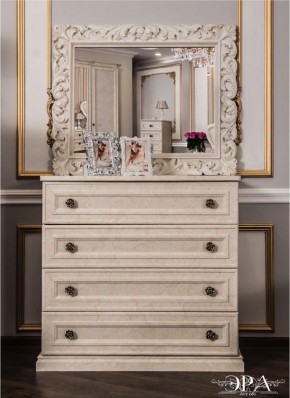 Комод 4 ящика Афина + Зеркало ППУ Афина (крем корень) в Игре - igra.ok-mebel.com | фото
