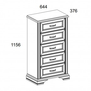 Комод 5S, MONAKO, цвет Сосна винтаж/дуб анкона в Игре - igra.ok-mebel.com | фото 2