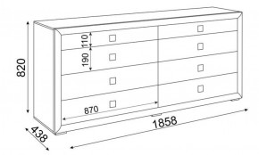 Комод большой Глэдис М27 (ЯШС/Белый) в Игре - igra.ok-mebel.com | фото 2