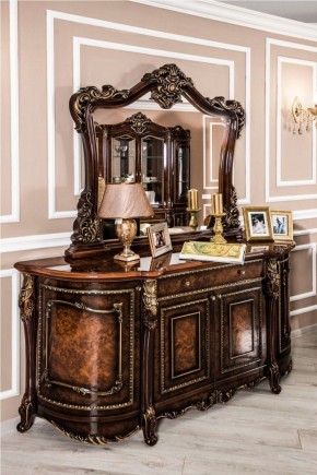 Комод Джоконда + зеркало (корень дуба глянец) в Игре - igra.ok-mebel.com | фото 2