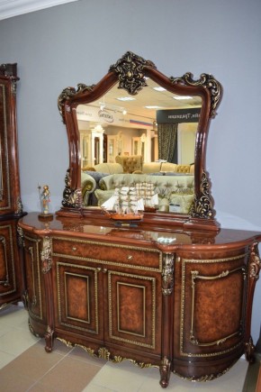 Комод Джоконда + зеркало (корень дуба глянец) в Игре - igra.ok-mebel.com | фото 3