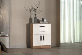 Комод Эконом (Дуб крафт золотой/Белый текстурный) в Игре - igra.ok-mebel.com | фото 3