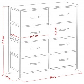 Комод Leset Линкс 8 ящ. (к/з), Каркас Белый, ящики Белые в Игре - igra.ok-mebel.com | фото 8
