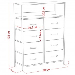 Комод Leset Локи 8 ящ. с полкой в Игре - igra.ok-mebel.com | фото 12