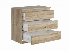 Комод МАЛЬТА с тремя выдвижными ящиками, цвет Дуб Сонома в Игре - igra.ok-mebel.com | фото 3