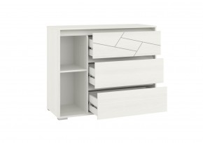 АДЕЛИНА Комод с 1дв и 3-мя ящ (белый рамух) в Игре - igra.ok-mebel.com | фото 2