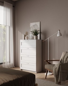 Комод СИРИУС с четырьмя ящиками, цвет белый в Игре - igra.ok-mebel.com | фото