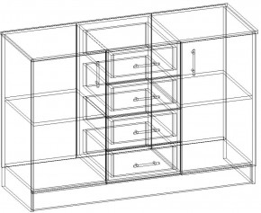 СОФИЯ Комод К1000 2Д (венге/дуб белфорт) в Игре - igra.ok-mebel.com | фото 3