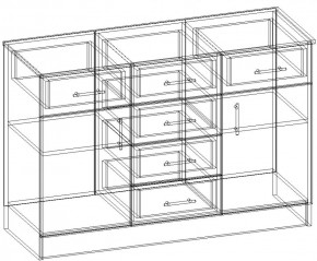 СОФИЯ Комод К1200 2Д (венге/дуб белфорт) в Игре - igra.ok-mebel.com | фото 3