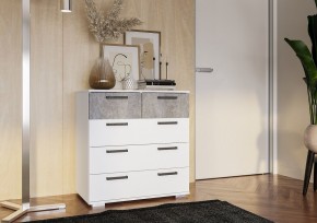 Комод Стандарт-5 NEW (белый/цемент светлый) в Игре - igra.ok-mebel.com | фото 3