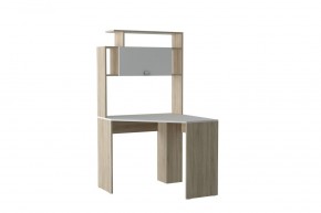 Компьютерный стол №11 (Дуб Сонома/Белый глянец) в Игре - igra.ok-mebel.com | фото 3