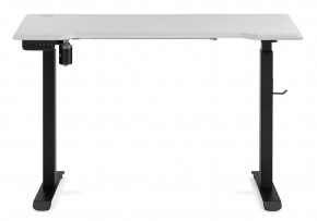 Компьютерный стол Маркос с механизмом подъема 120х75х75 белая шагрень / черный в Игре - igra.ok-mebel.com | фото 3