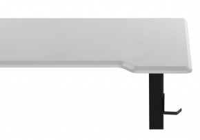 Компьютерный стол Маркос с механизмом подъема 120х75х75 белая шагрень / черный в Игре - igra.ok-mebel.com | фото 8