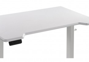 Компьютерный стол Маркос с механизмом подъема 120х75х75 белый / шагрень белая в Игре - igra.ok-mebel.com | фото 6