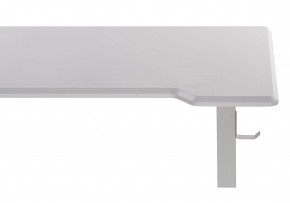 Компьютерный стол Маркос с механизмом подъема 120х75х75 белый / шагрень белая в Игре - igra.ok-mebel.com | фото 8