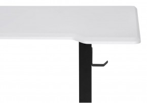 Компьютерный стол Маркос с механизмом подъема 140х80х75 белая шагрень / черный в Игре - igra.ok-mebel.com | фото 6