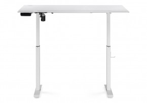 Компьютерный стол Маркос с механизмом подъема 140х80х75 белый / шагрень белая в Игре - igra.ok-mebel.com | фото 4