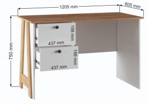 Компьютерный стол Теодора белый / крафт золотой в Игре - igra.ok-mebel.com | фото 3