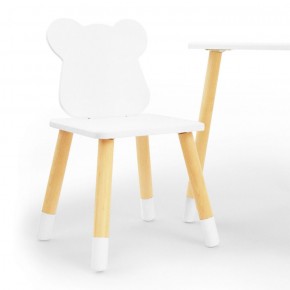 Комплект детской мебели стол и два стула Мишутка (Белый/Белый/Береза) в Игре - igra.ok-mebel.com | фото