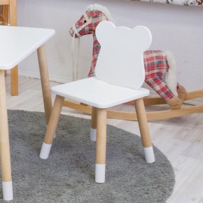Комплект детской мебели стол и два стула Мишутка (Белый/Белый/Береза) в Игре - igra.ok-mebel.com | фото 2