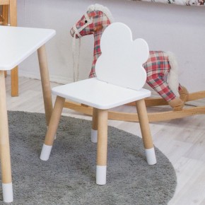 Комплект детской мебели стол и два стула Облачко (Белый/Белый/Береза) в Игре - igra.ok-mebel.com | фото 3