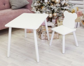 Комплект детской мебели стол и стул Мишутка (Белый/Белый/Белый) в Игре - igra.ok-mebel.com | фото 1